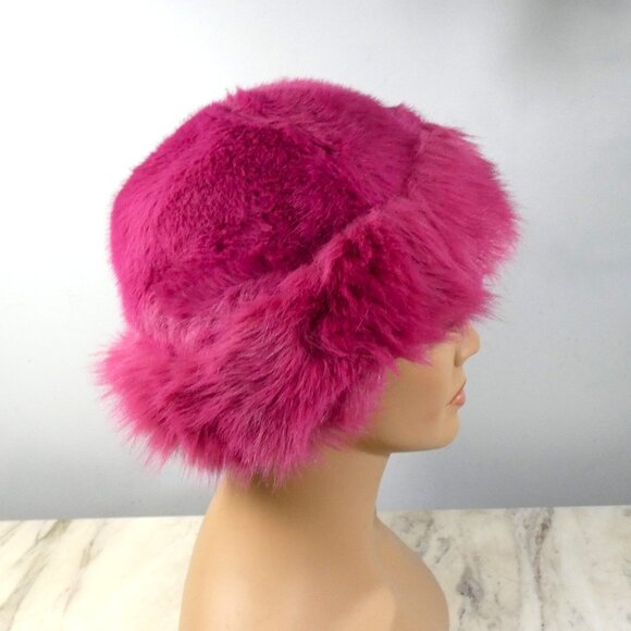 Elegant! Fabulous Fashionable Faux Fur Dark Pink Warm Hat main image 5